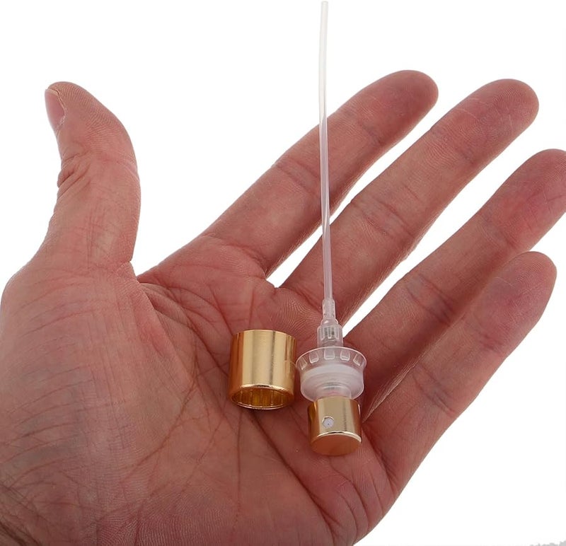 13 مم مشبك ذهبي بلاستيكي مضخة بخاخ عطر 10 قطع لزجاجات السفر القابلة لإعادة التعبئة DIY - Image 4